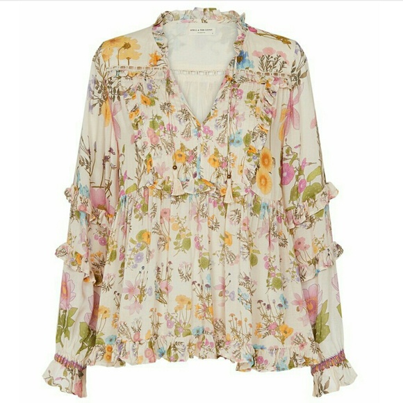 New spell designs wild bloom blouse cream S floral - Picture 6 of 9